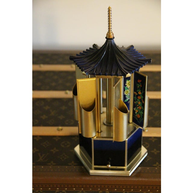 Metal Pagoda-Shaped Music Box, 1950s For Sale - Image 7 of 14