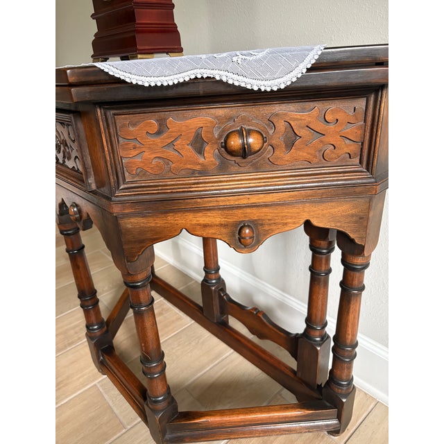 1920s Tobey Hinged Octagonal Game Table For Sale In Jacksonville, FL - Image 6 of 6