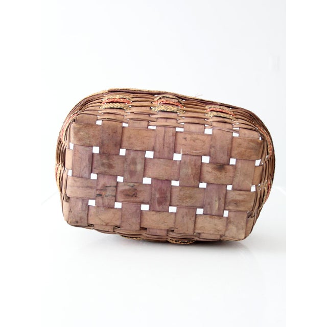 Vintage Woven Gathering Basket For Sale - Image 14 of 14