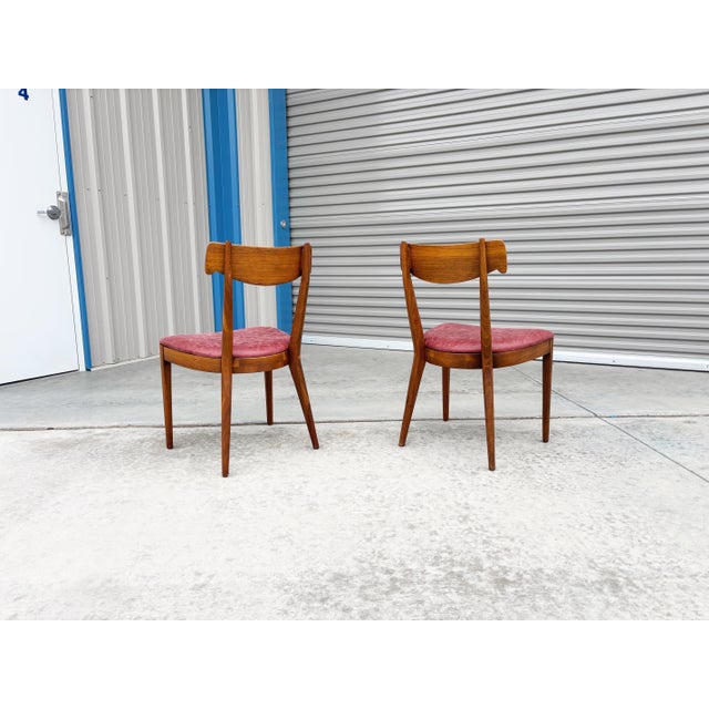 Mid Century Walnut Dining Chairs by Kipp Stewart for Drexel For Sale In Los Angeles - Image 6 of 14