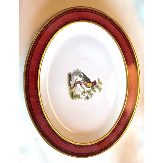 French Early 20th Century Tray Creamer and Sugar Ancienne Manufacture Royale De Limoges “Jardin Du Roi” Platter With Sugar & Creamer — 3 Pieces For Sale - Image 3 of 7