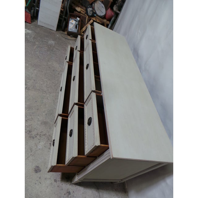 1950s Gustavian Style 9 Drawer Dresser For Sale - Image 5 of 10