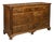 English Walnut 19th Century Flip Top Sideboard with Drawers and Brass Hardware For Sale