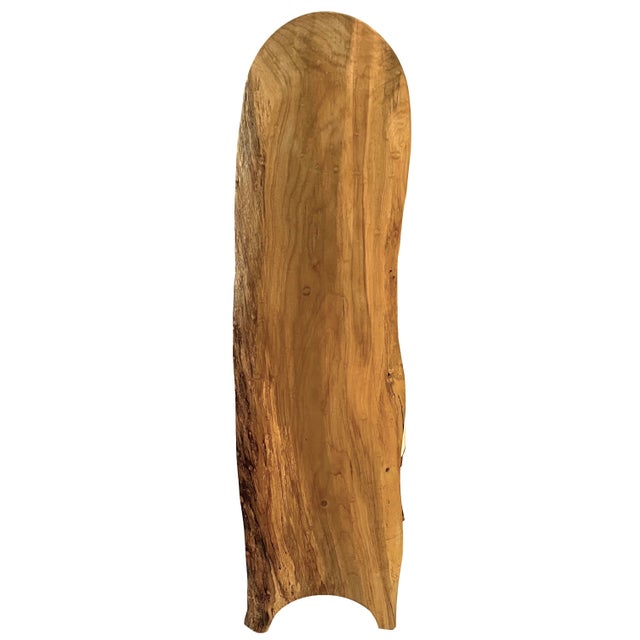 Brown Live Edge Solid Maple Plank Chair - Handcrafted by Montana Rancher For Sale - Image 8 of 10