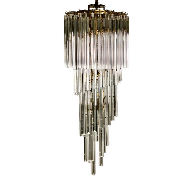 Murano Glass Cascading Chandelier, 1980s For Sale