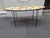 Black Coffee Table with Iron and Brass Legs, Silkscreened Wooden Top with Gio Pomodoro Design, 1950s For Sale - Image 8 of 8