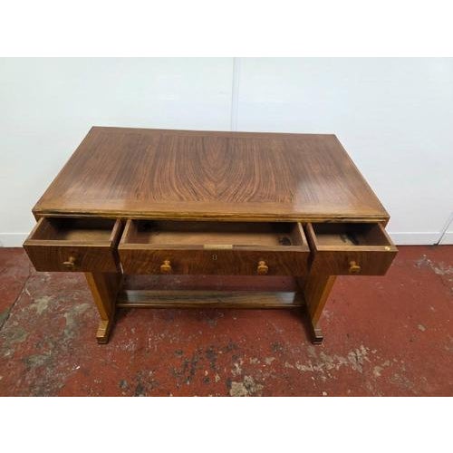 Art Deco Desk in Walnut from Heals of London, 1930s For Sale - Image 10 of 12