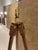 Brass Antique Surveyor’s Tripod Floor Lamp in Oak With Brass Hardware, 61” H For Sale - Image 8 of 11