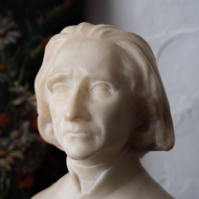 19th Century Franz Liszt Marble Bust, 19th Century For Sale - Image 5 of 13