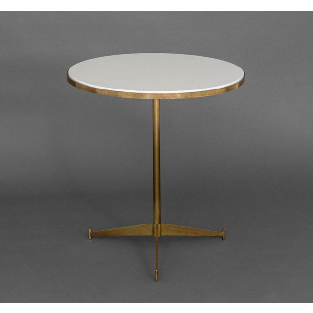 Mid-Century Modern Paul McCobb for Directional Brass Tripod Table For Sale - Image 3 of 5