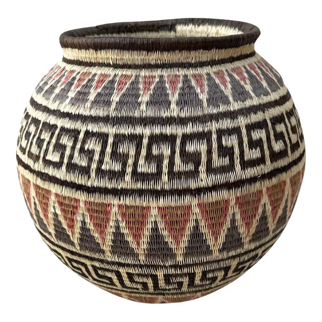 Handwoven Tribal Embera Basket For Sale