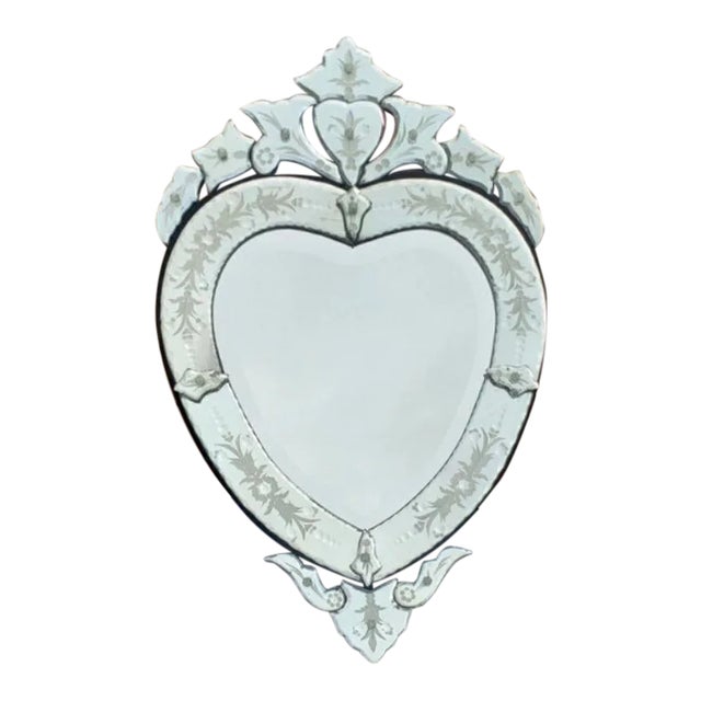 Italian Venetian Heart Wall Mirror For Sale