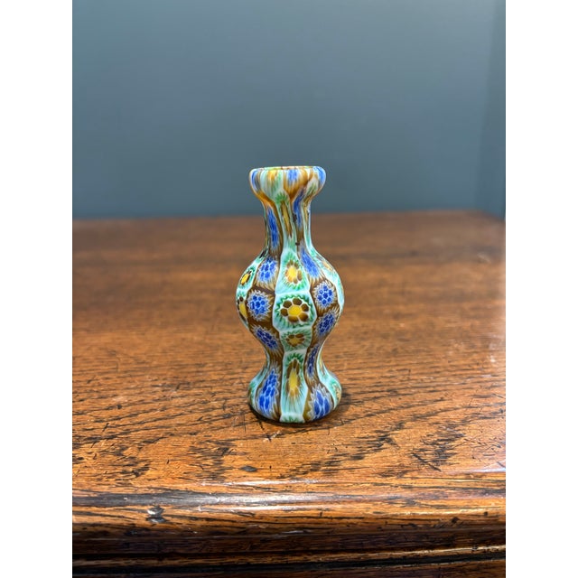 Exquisite Antique Fratelli Toso Murano Millefiori Miniature Vase (c. 1910–1920) Offered for your consideration is a...