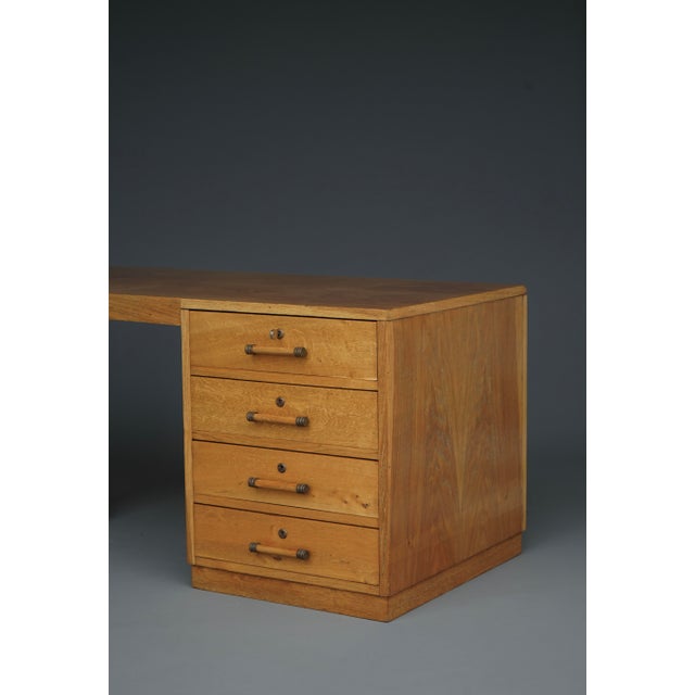 Art Deco French Freestanding Desk in Ash, 1930s For Sale - Image 14 of 18