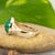 3.7cts Zambian Emerald Ring With Natural Diamonds Accents: Solid 14k Gold, Oval, Size 6.75 For Sale - Image 9 of 9