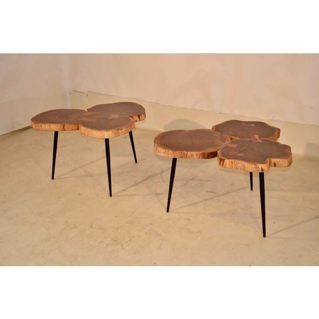 1990s 20th Century Pair of Live Edge Acacia Coffee/Cocktail Tables For Sale - Image 5 of 13