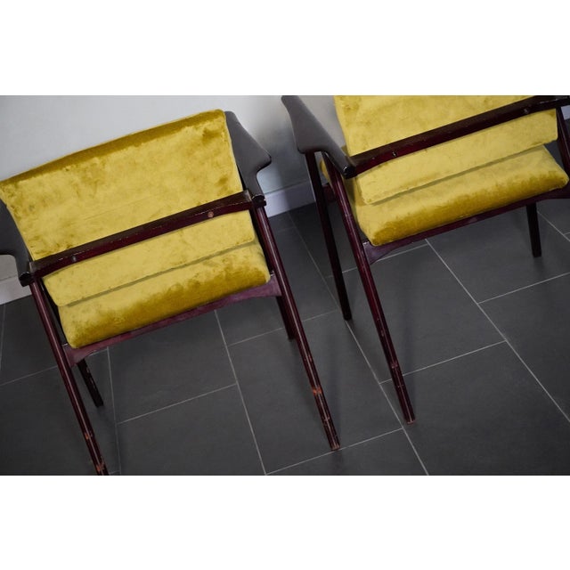 Luisa-Style Armchairs in Oil-Coloured Velvet by Franco Albini, 1950s, Set of 2 For Sale - Image 10 of 17
