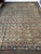 Turkish DESIGNER'S DREAM Oversized Antique Turkish Beauty in a Tight Lattice Pattern with Decorative Greens, Blues, Rust, Gold, Denim Palette | ~ 11 x 14 For Sale - Image 3 of 7