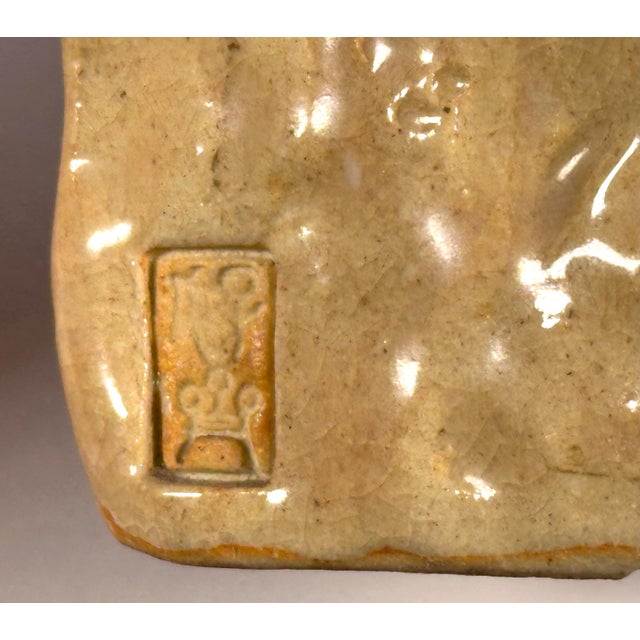 Antique Meiji Japanese Pottery Monkey Wax Seal Figurine For Sale - Image 6 of 10