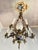 French 7-Light Chandelier in Bronze, Majolica and Crystal, 1930s For Sale - Image 8 of 8