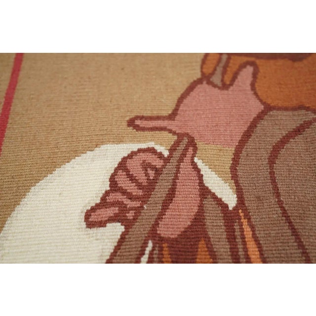 Red Aubusson Rug 2'9'' X 5'2'' For Sale - Image 8 of 11