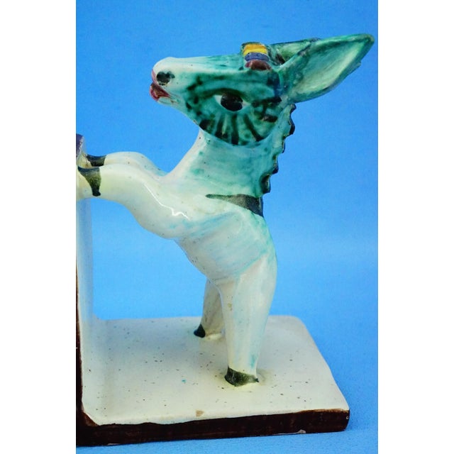 Dölker School Sculptural Ceramic Donkey Bookends from Cas Vietri Solimene, 1940s, Set of 2 For Sale - Image 14 of 18