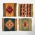 Vintage Southwestern Wool Textile Coasters, Set of 4, Handwoven Kilim Style For Sale In Louisville - Image 6 of 7