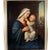 Antique 19th century German school Nazarener Movement painting depicting the Madonna and Child. Oil on canvas. Mary is...