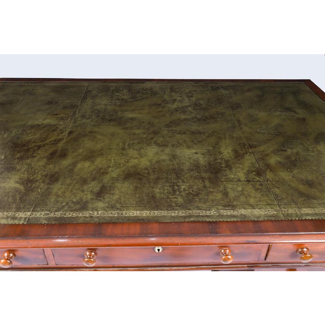 Antique Victorian Flame Mahogany Desk, 1800s For Sale - Image 5 of 18