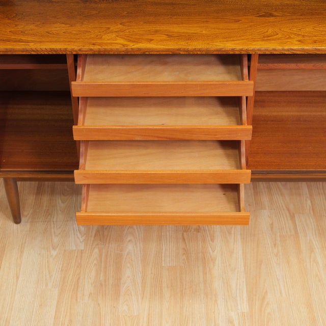 Large Mid Century Credenza and Hutch For Sale In Los Angeles - Image 6 of 15