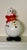 Late 20th Century Vintage Arts & Crafts Holiday Snowman Hand Painted Gourd Art in White, Red & Black For Sale - Image 5 of 8