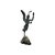 Winged Angel Statue Metal Goddess With Torch Sculpture Vintage Classic Decor For Sale - Image 4 of 9
