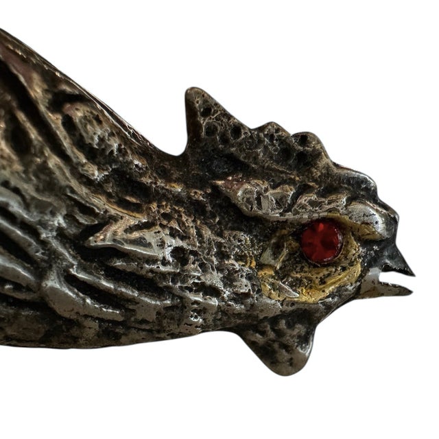 Mid 20th Century Iberian Silvered Brass Fighting Cockerels For Sale - Image 9 of 13