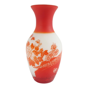 Mid 20th Century Decorative Cameo Glass Vase
