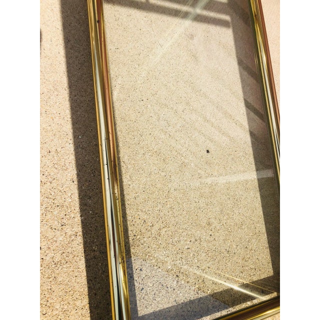 Brass Vintage Milo Baughman Style Brass Console Table For Sale - Image 8 of 10