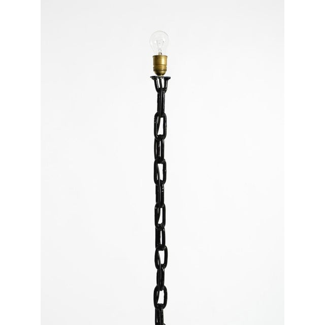 Brutalist Brutalist Welded Black Chains Floor Lamp in the style of Franz West, 1970s For Sale - Image 3 of 13