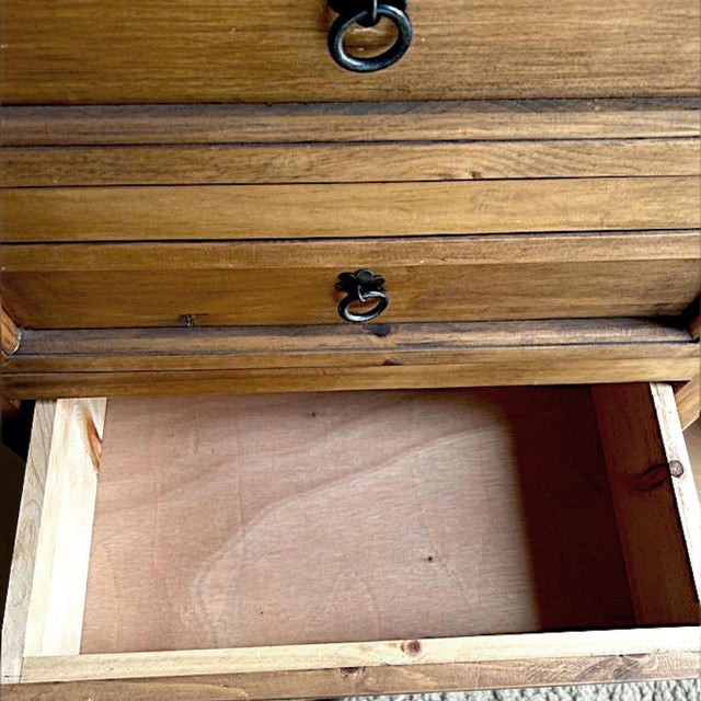 1990s Mexican Southwestern Rustic Corona Ponderosa Pine 4-Drawer Chest For Sale - Image 5 of 13