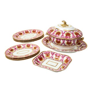 An English Partial Dinner Service, Probably Coalport For Sale