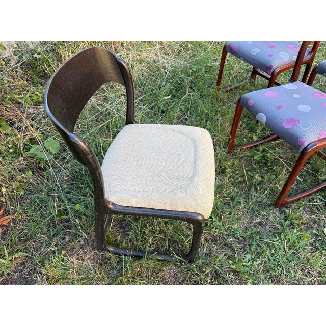 Wood Bartender Sled Chairs, Set of 7 For Sale - Image 7 of 11