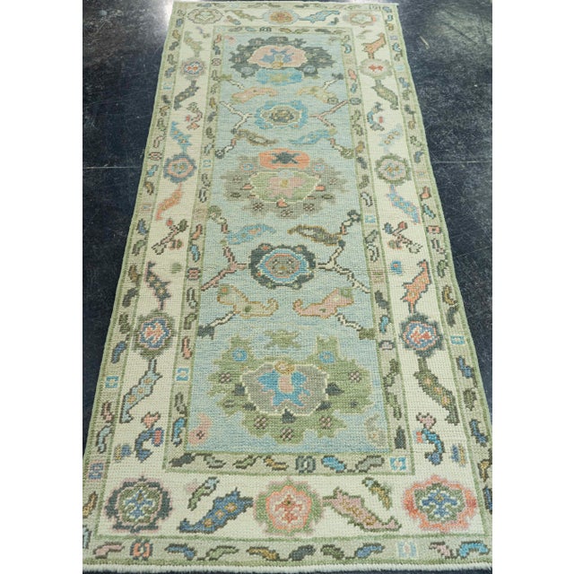 Early 21st Century Turkish Oushak Rug 2'7" x 6'2" #19220 For Sale - Image 5 of 8