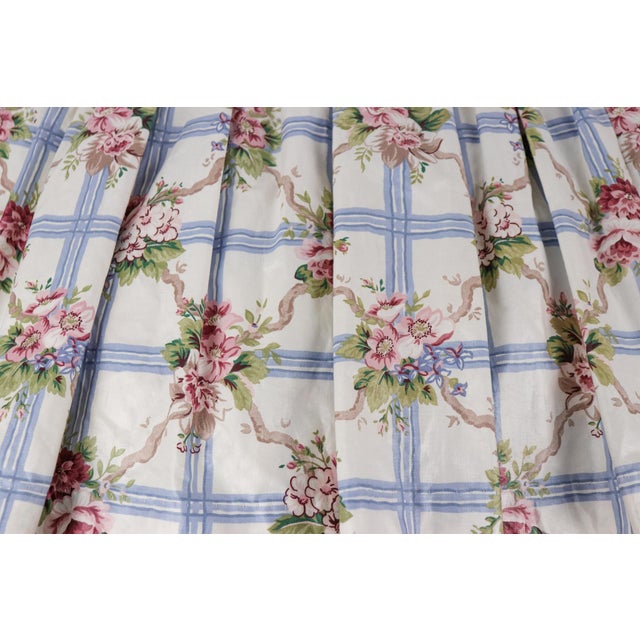 Vintage Ethan Allen Chintz Queen Bed Skirt For Sale In Kansas City - Image 6 of 10