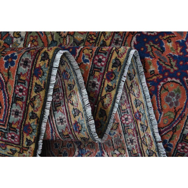 1960s Vintage Persian Handmade Wool Cotton Light Red Area Rug For Sale - Image 11 of 11