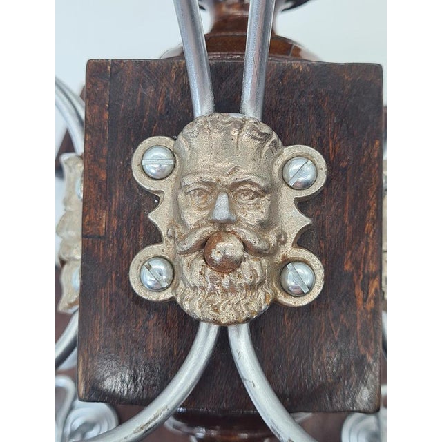 Antique Wall Hook in Wood and Metal, 1890s For Sale - Image 9 of 12