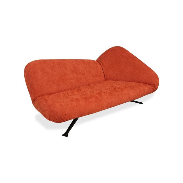 Papillon Two-Seater Sofa Bed in Orange with Manual Function by Bonaldo For Sale - Image 5 of 16