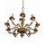 An elegant six-light chandelier crafted from finely chiseled and gilded bronze, featuring a rich decoration of scrolls,...