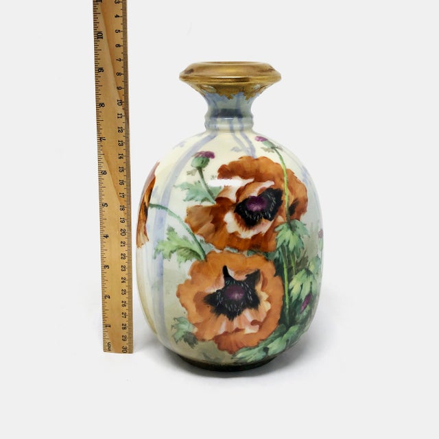 1920s Hand Painted Turn Teplitz Bohemia RStK Austrian Amphora Red Poppy ...