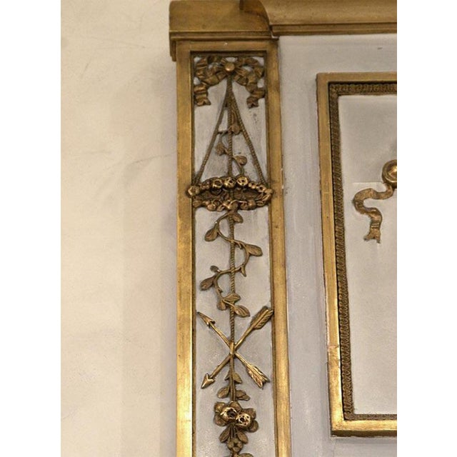 Mid 19th Century 19th Century Louis XVI Trumeau Mirror For Sale - Image 5 of 5