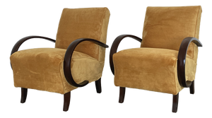 Art Deco Armchairs attributed to Jindřich Halabala for Up Závody, 1930s, Set of 2