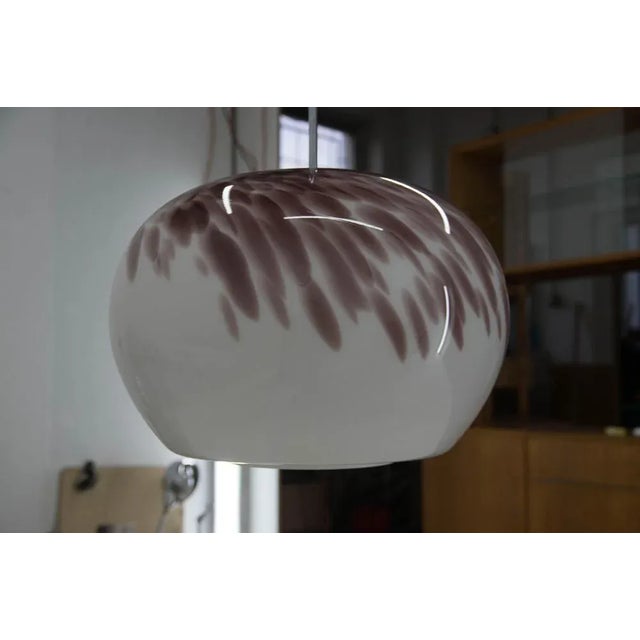 Art Glass Pendant Lamp, Czechoslovakia, 1970s For Sale - Image 10 of 11