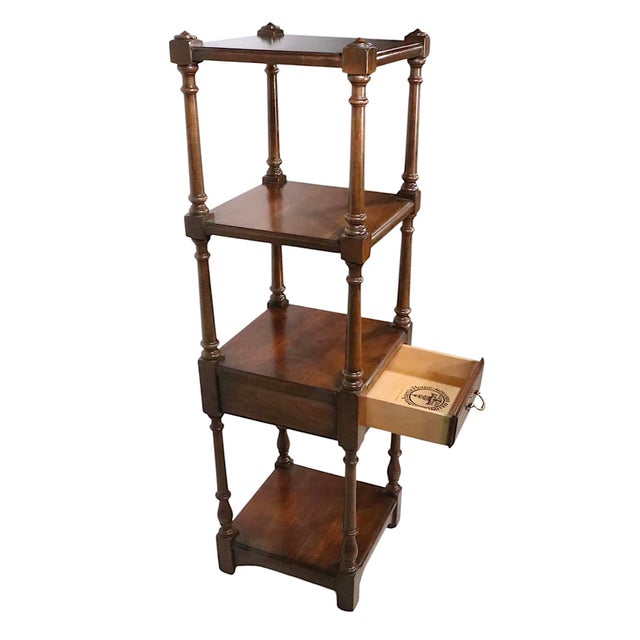 Vintage Colonial Revival Limited Edition Four Tier Shelved Stand by Pennsylvania House For Sale - Image 9 of 12